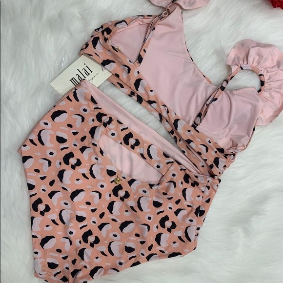 Anthropologie malai spotted bikini ruffle top and bottoms - Picture 14 of 16